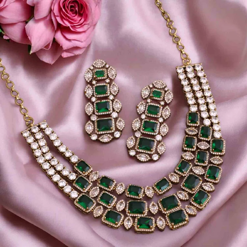 rose gold bar bracelet personalized Emerald Calliet Victorian Jewellery Set - New Arrival