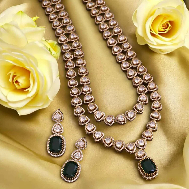 elegant drop earrings wedding Emerald Freedly Victorian Jewellery Set - New Arrival