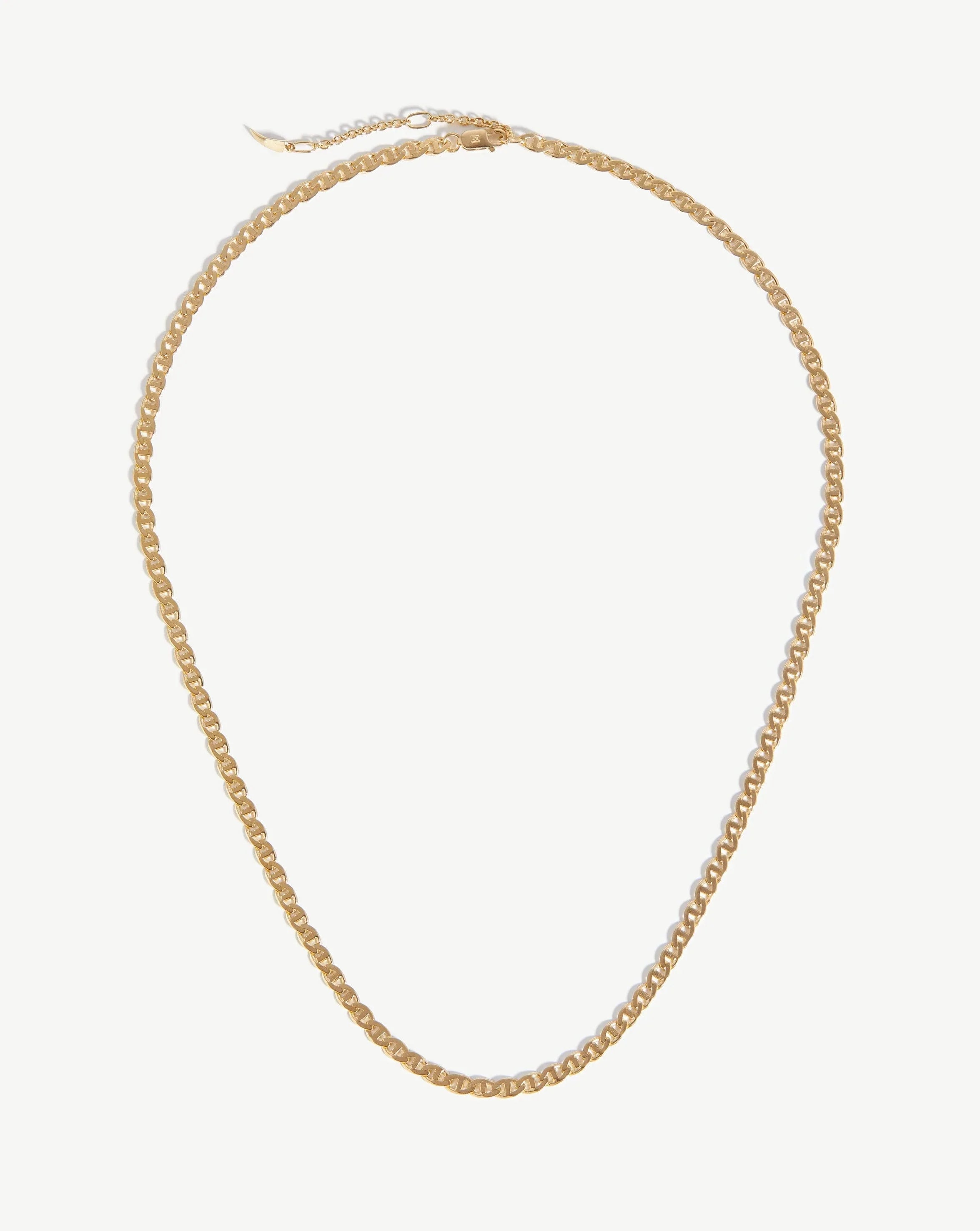 men’s hammered titanium ring Fine Flat Mariner Chain Necklace