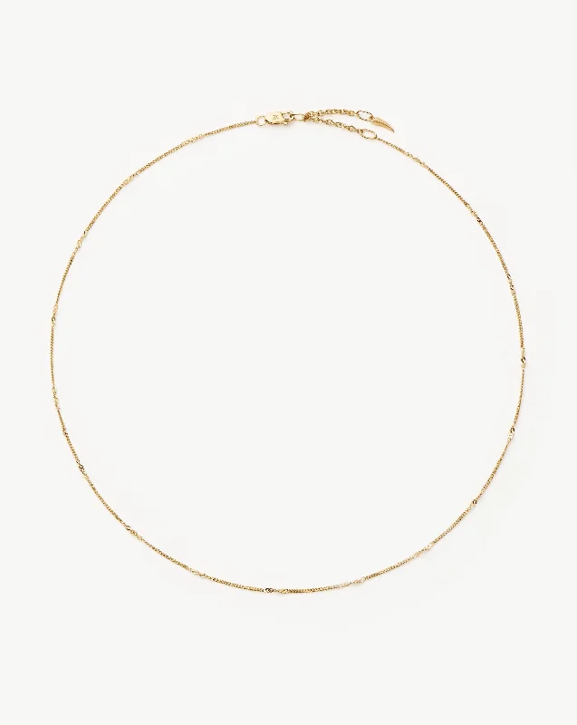 celestial crescent moon bracelet Fine Twisted Curb Chain Choker