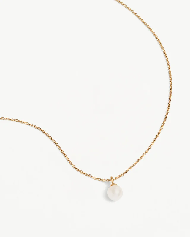men’s beaded bracelet with charms 18k Gold Vermeil Floating On Air Pearl Necklace