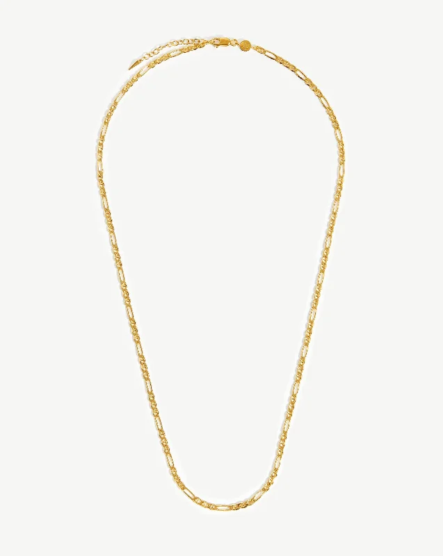 dainty feather charm necklace Filia Curb Chain Necklace