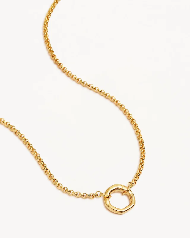 handmade braided hemp bracelet 18k Gold Vermeil Horizon Annex Link Necklace