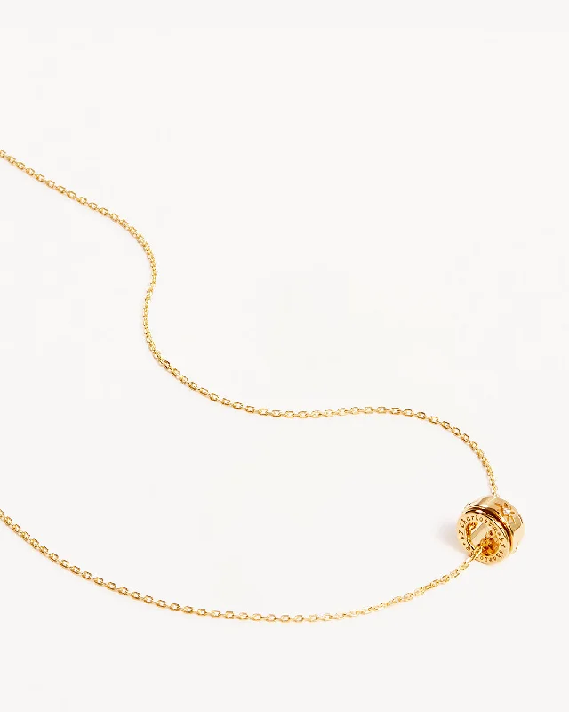 custom star sign necklace 18k Gold Vermeil I Am Loved Spinning Meditation Necklace