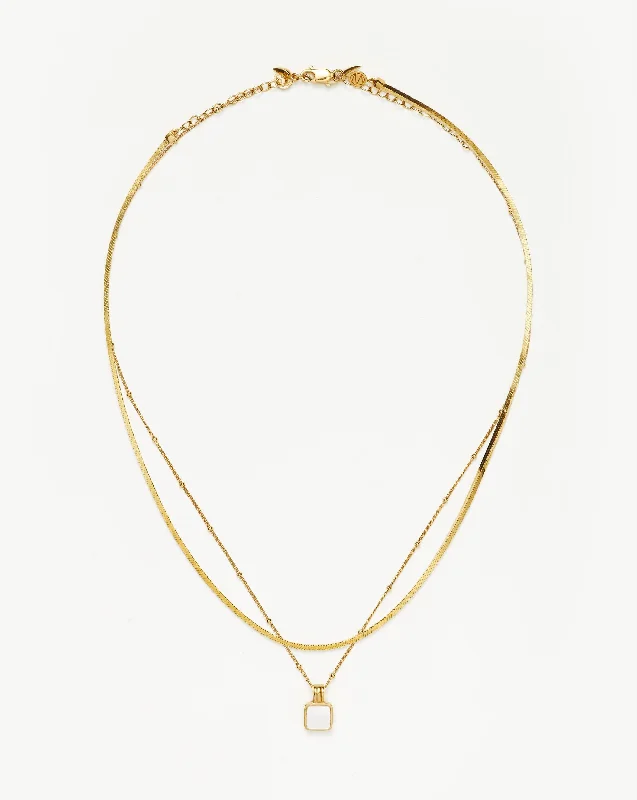 white topaz stacking rings Lucy Williams Pearl Necklace Set