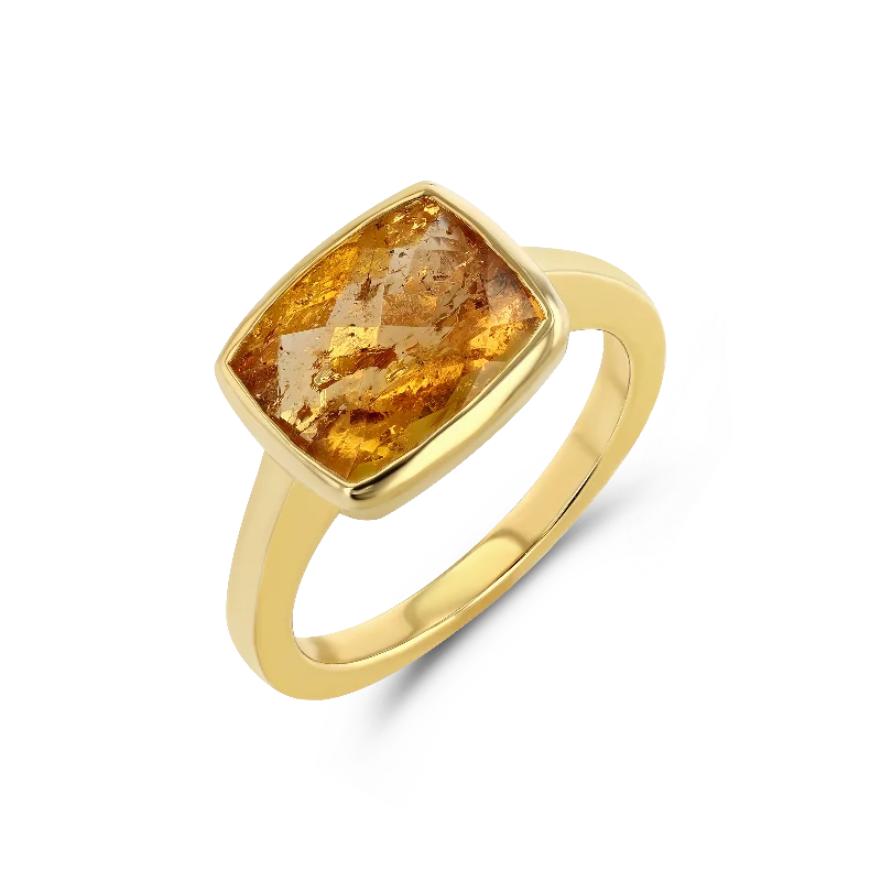gold initial bracelet personalized Imperial Topaz Bezel Set Ring