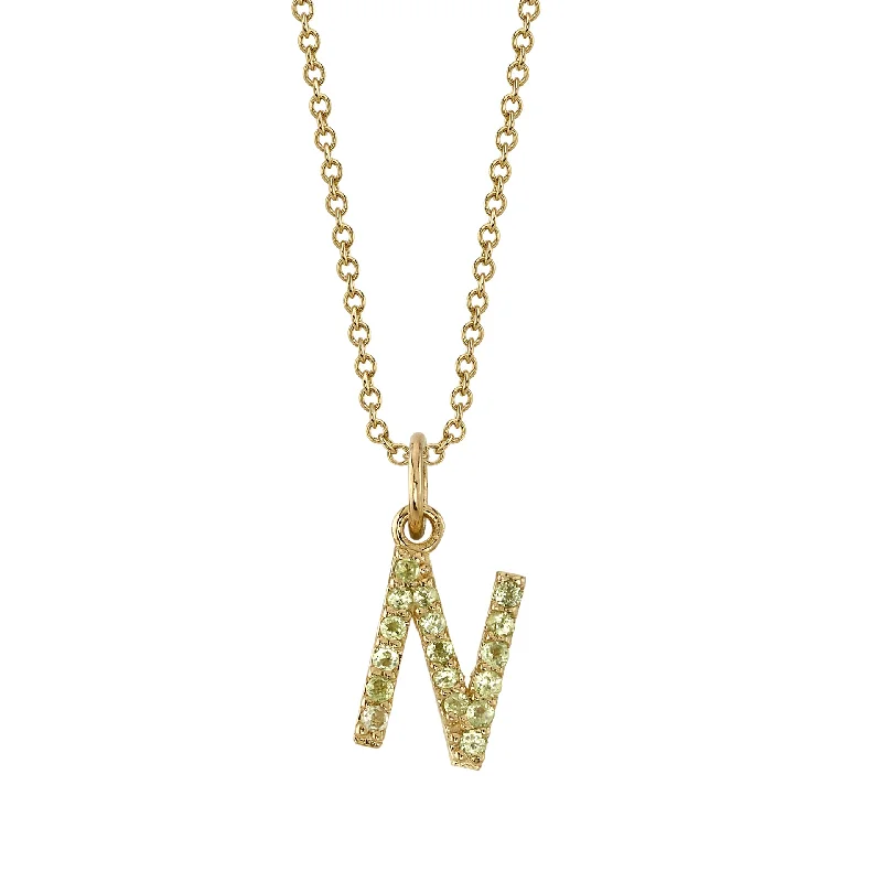 sapphire and diamond eternity ring N Initial Birthstone Charm Necklace