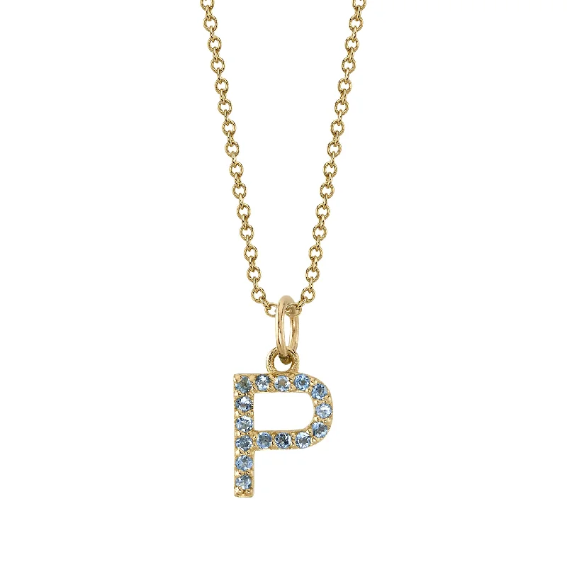 opal cluster ring unique P Initial Birthstone Charm Necklace