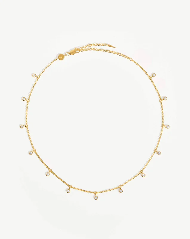 delicate gold band ring Interstellar Drop Choker
