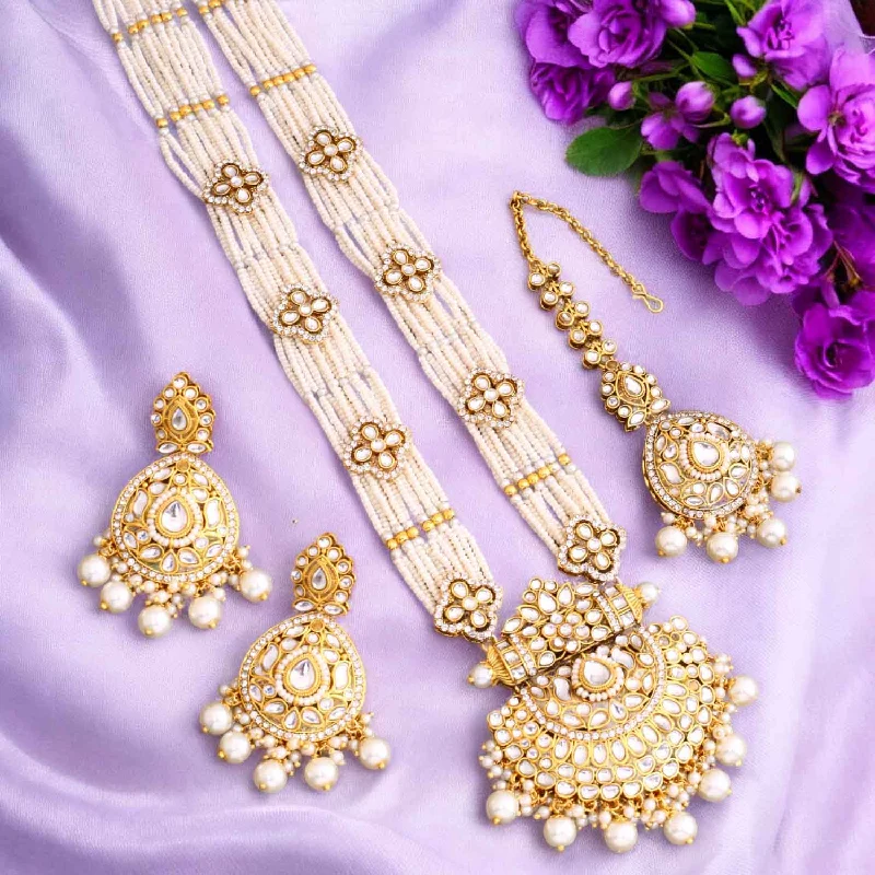 infinity loop ring rose gold Ivory Mansi Kundan Jewellery Set