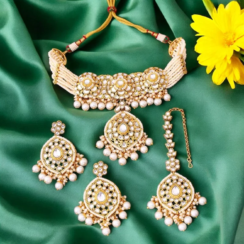 moissanite engagement ring affordable Ivory Saloni Kundan Jewellery Set
