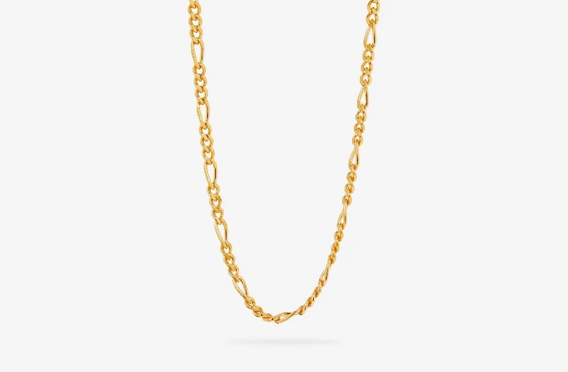 IX Chunky Figaro 22K Gold Plated Necklace