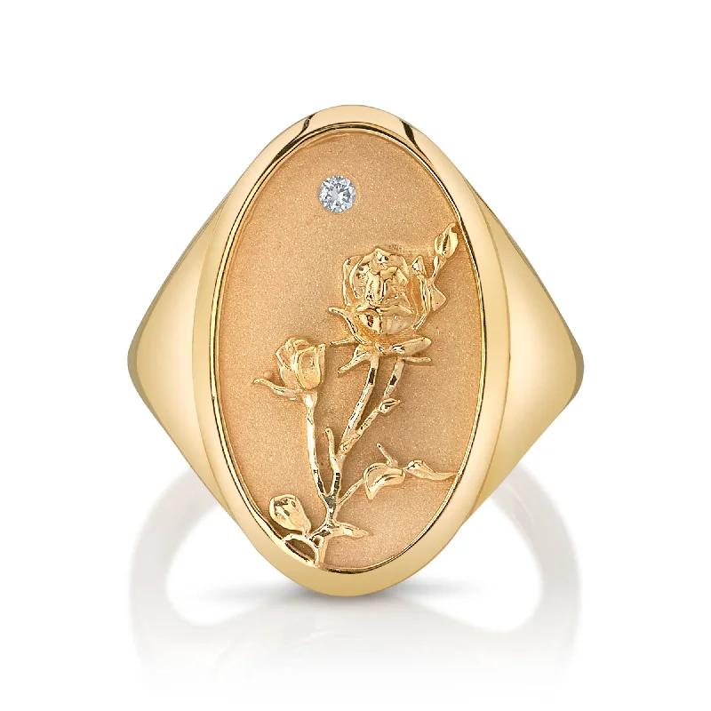 delicate angel wings necklace JUNE BIRTH FLOWER SIGNET RING