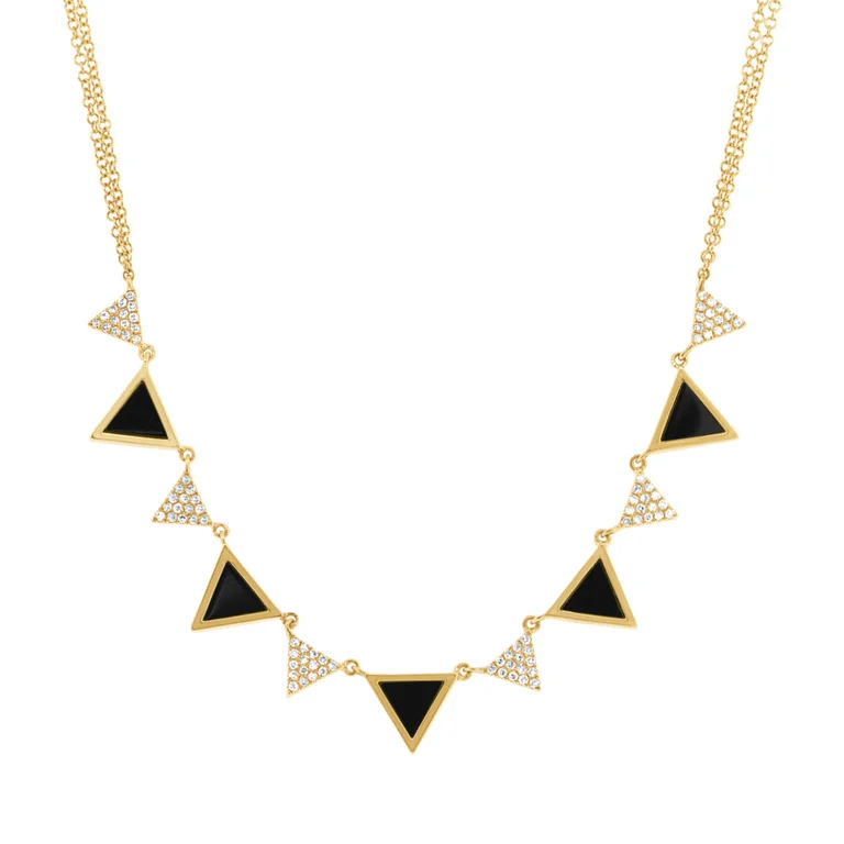 round cut diamond engagement ring 14K Yellow Gold Diamond and Onyx Triangle Necklace round cut diamond engagement ring 14K Yellow Gold Diamond and Onyx Triangle Necklace