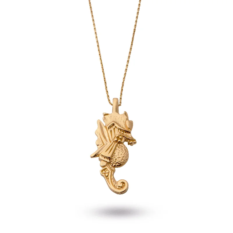 Seahorse 14K Gold Plated Necklace