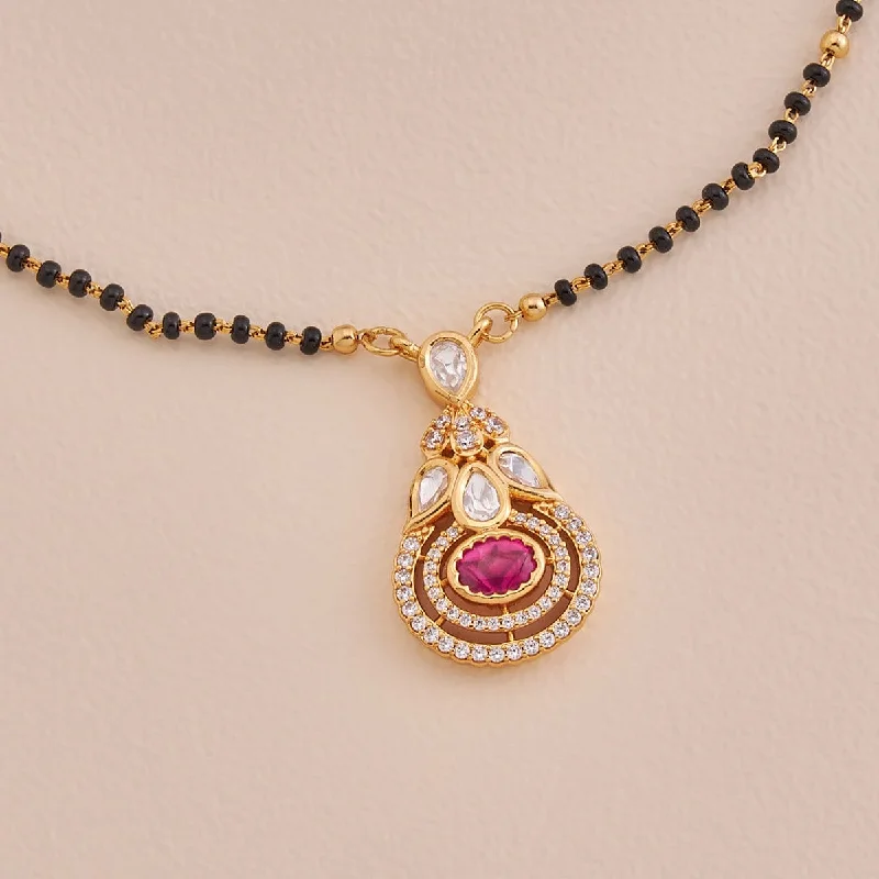 heart pendant necklace gold Kundan Mangalsutra 156590