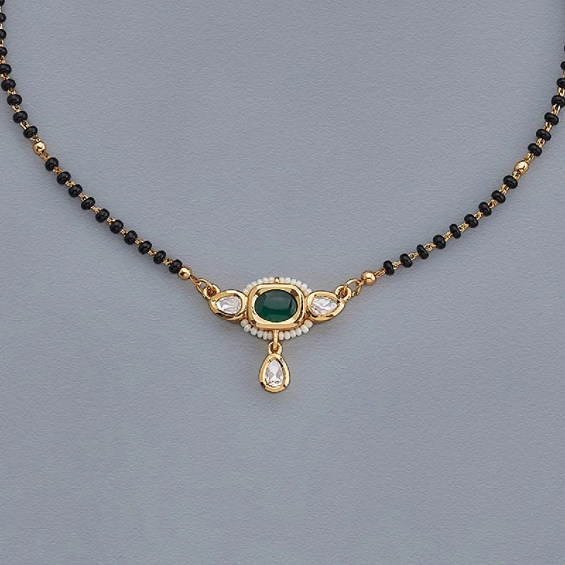 crystal drop earrings elegant Kundan Mangalsutra 169656