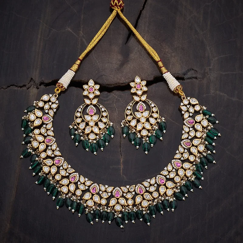 gold medallion pendant necklace Kundan Necklace 142390