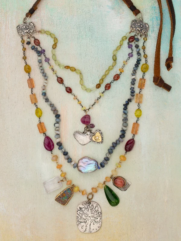 dainty opal nose ring Layers Of Strength Necklace