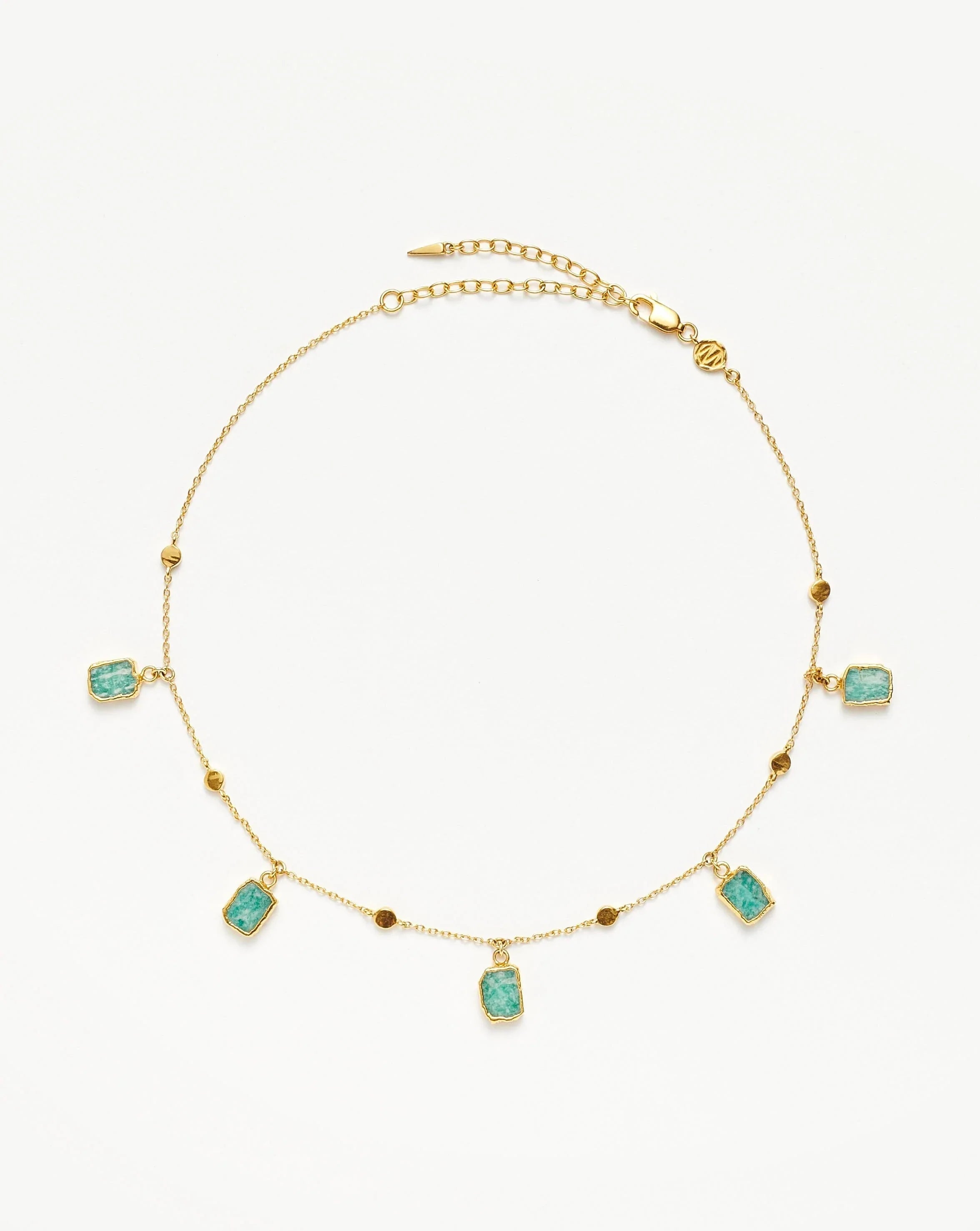 celestial star ring gold Lena Charm Choker | 18ct Gold Plated/Amazonite