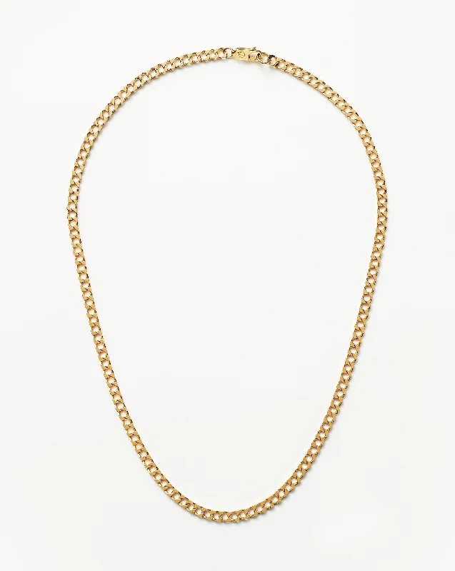 handmade gemstone anklet boho Lucy Williams Flat Curb Chain Necklace