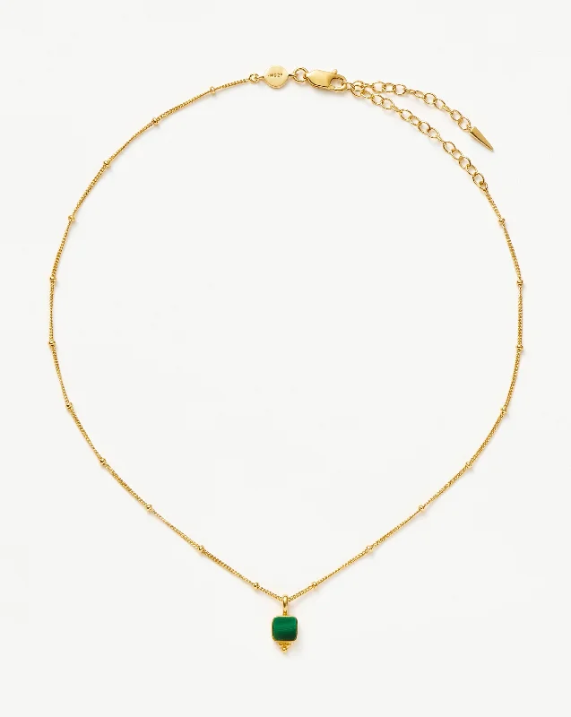 gemstone cluster earrings silver Lucy Williams Malachite Choker | 18ct Gold Vermeil/Malachite
