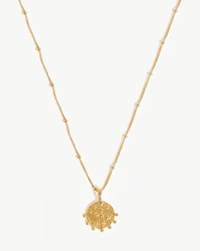 unique zodiac constellation necklace Lucy Williams Mini Beaded Coin Necklace | 18ct Gold Vermeil