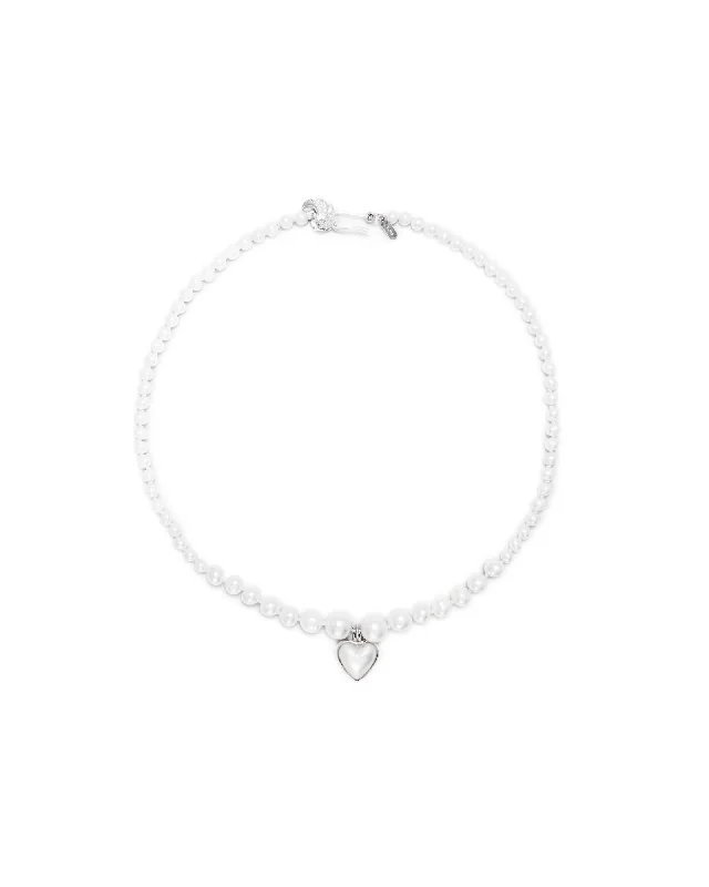 Desire Silver Necklace w. Pearl