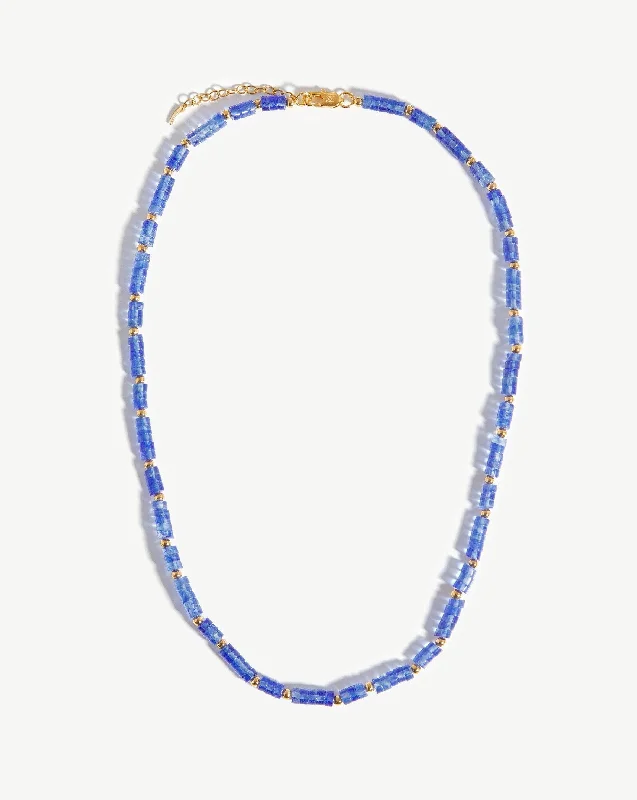 modern geometric gold ring Medium Beaded Stack Necklace