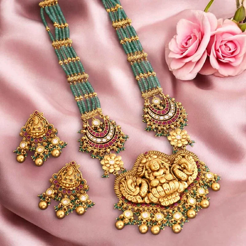 vintage sapphire engagement ring Mint Manasa Temple Jewellery Set - New Arrival