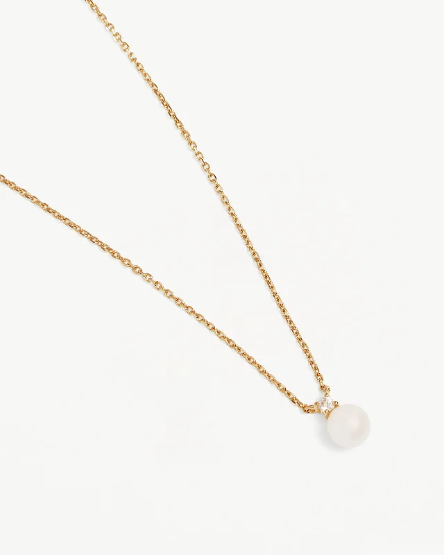 rose gold snake chain bracelet 18k Gold Vermeil Moments With You Pearl Necklace