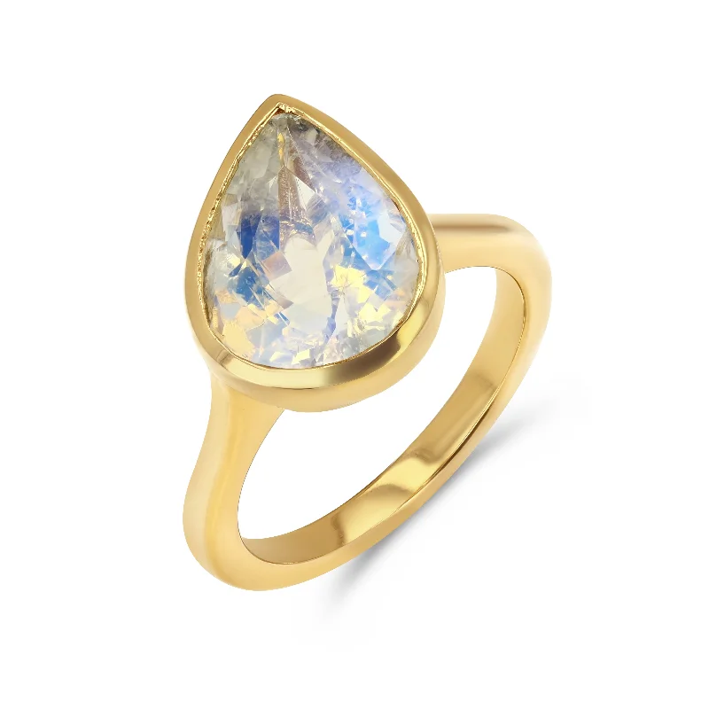 cubic zirconia tennis necklace MOONSTONE TILTED BEZEL RING
