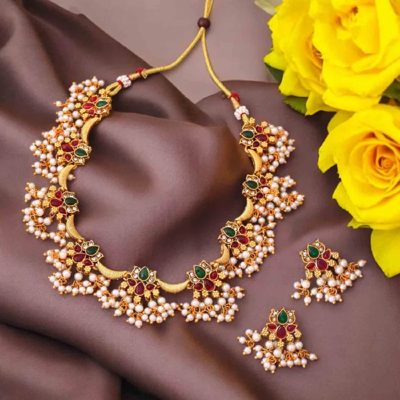 gold bar earrings minimalist Multicolour Aathavi Antique Jewellery Set -New Arrival gold bar earrings minimalist Multicolour Aathavi Antique Jewellery Set -New Arrival