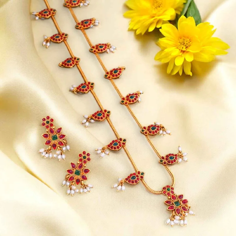 bohemian gemstone choker Multicolor Urshiya Antique Jewellery Set- New Arrival