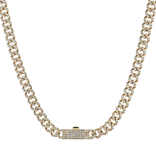 silver rope chain men Necklace in 14k Gold with Diamonds