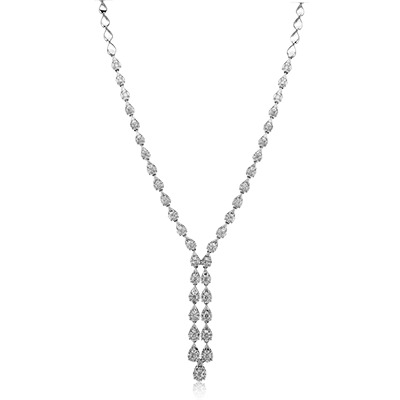 classic cubic zirconia pendant Necklace in 18k Gold