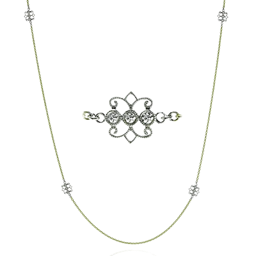 vintage sapphire necklace Necklace in 18k Gold with Diamonds