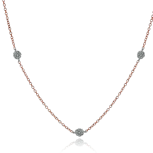 solid gold stacking rings set Necklace in 18k Gold with Diamonds