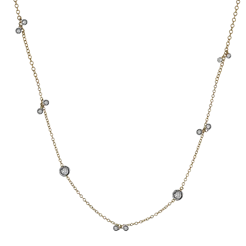 dainty heart charm necklace Necklace in 18k Gold with Diamonds