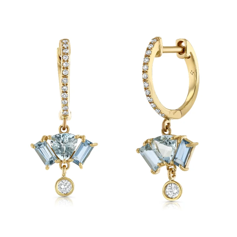 gold and diamond nose stud Ocean Fan Earrings - Carly Cushnie for Starling