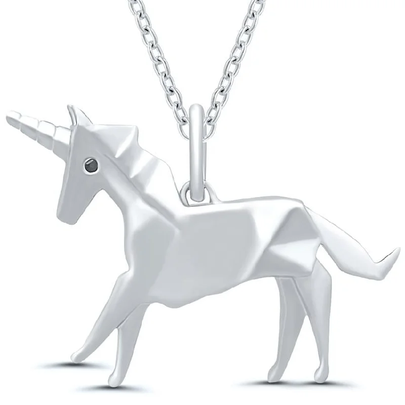 ORIGAMI UNICORN PENDANT