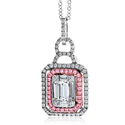 crystal drop earrings elegant Pendant in 18k Gold with Diamonds