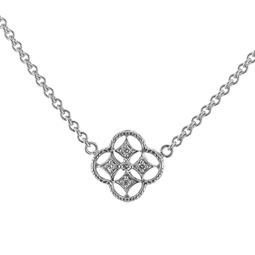 delicate gold band ring Pendant in 18k Gold with Diamonds