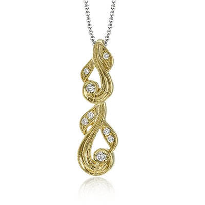vintage diamond pendant necklace Pendant in 18k Gold with Diamonds