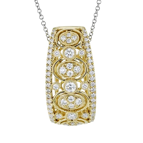 black diamond eternity band Pendant in 18k Gold with Diamonds