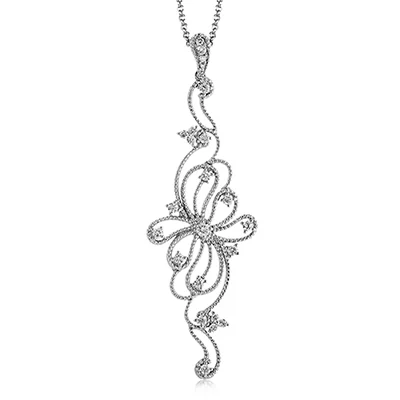 vintage lock and key necklace Pendant in 18k Gold with Diamonds