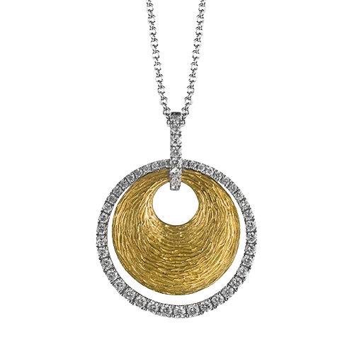 multi-gemstone eternity band Pendant in 18k Gold with Diamonds