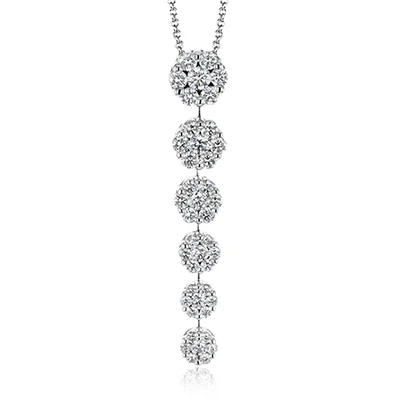emerald-cut engagement ring halo Pendant in 18k Gold with Diamonds