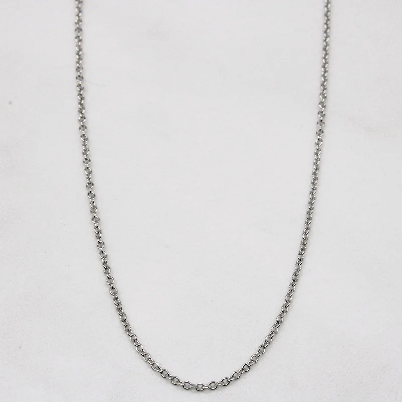 dainty rose gold chain bracelet Platinum Rolo Chain | 28" |