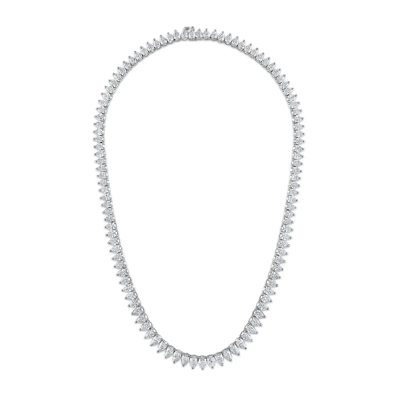 natural jade ring Pear Shape Diamond Riviera Necklace